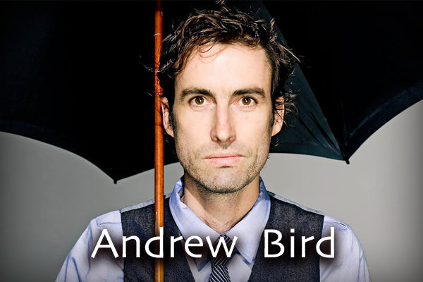 Andrew Bird under umbrella 